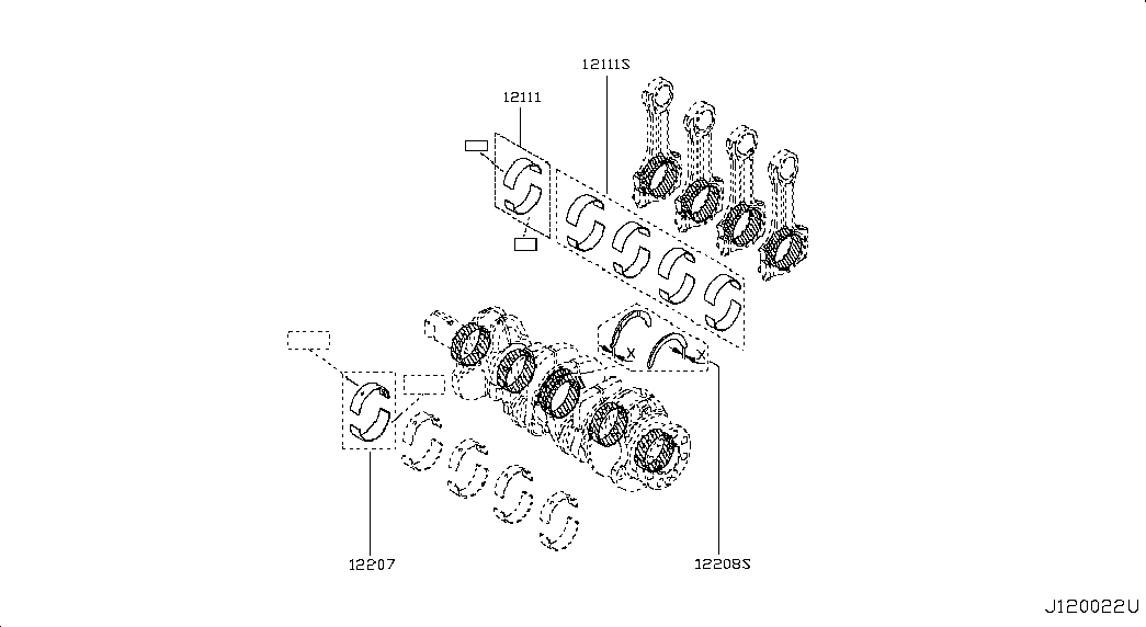 NISSAN 12280-00Q0A - Saiba distantier, arbore cotit aaoparts.ro