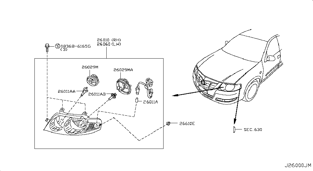 NISSAN 26719-95F0C - Bec incandescent aaoparts.ro
