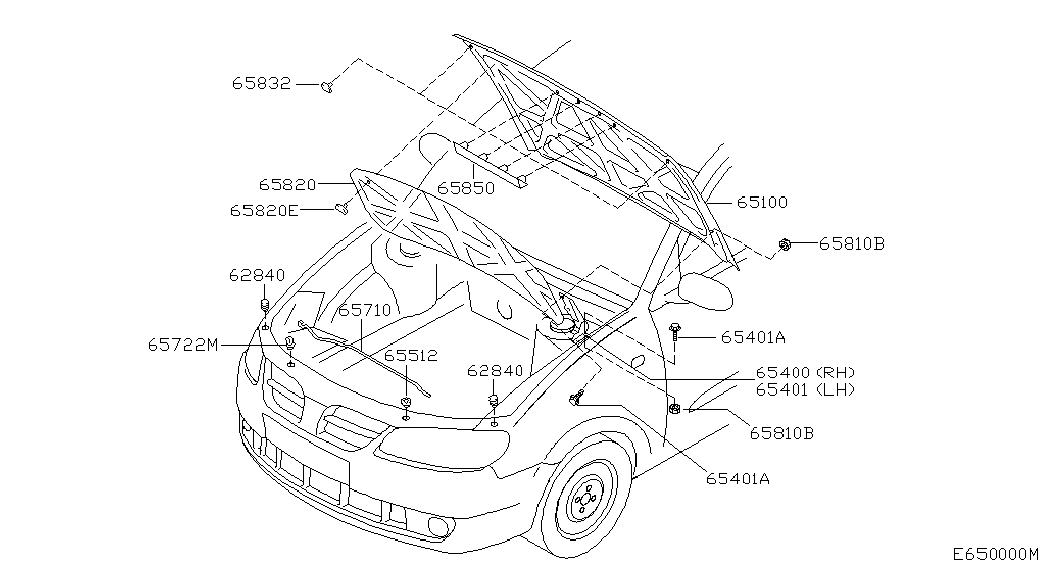 NISSAN 65822-4M700 - Tampon,compartiment motor aaoparts.ro