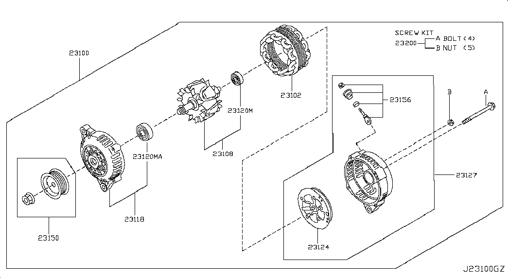 NISSAN 23100-CN100 - Generator / Alternator aaoparts.ro