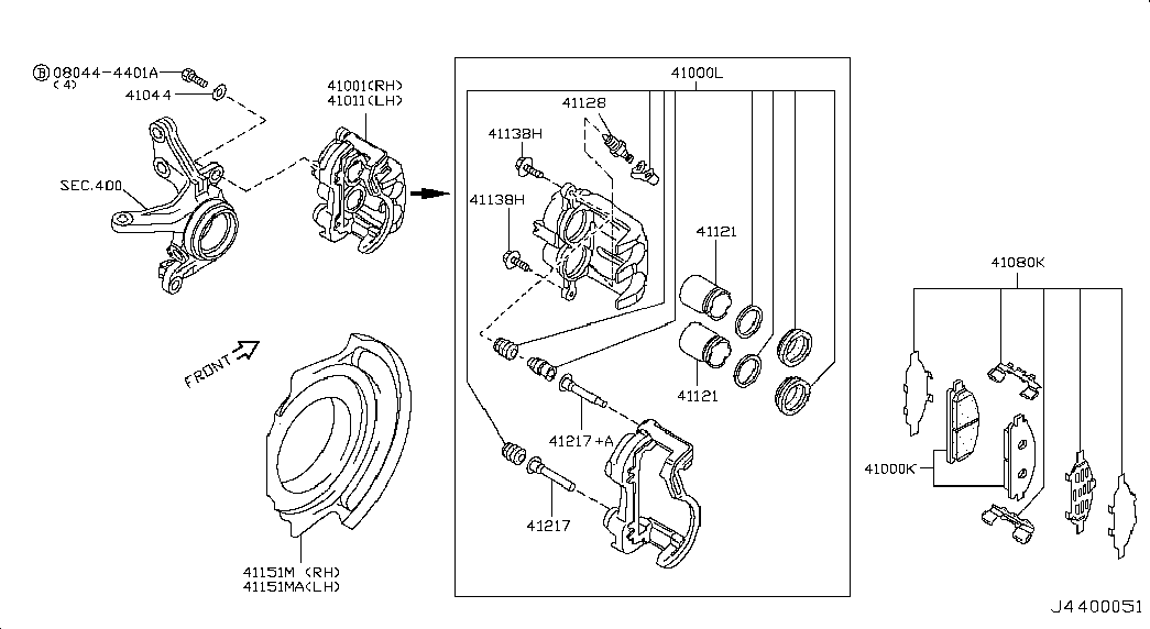 NISSAN 41060 8H385 - Set placute frana,frana disc aaoparts.ro