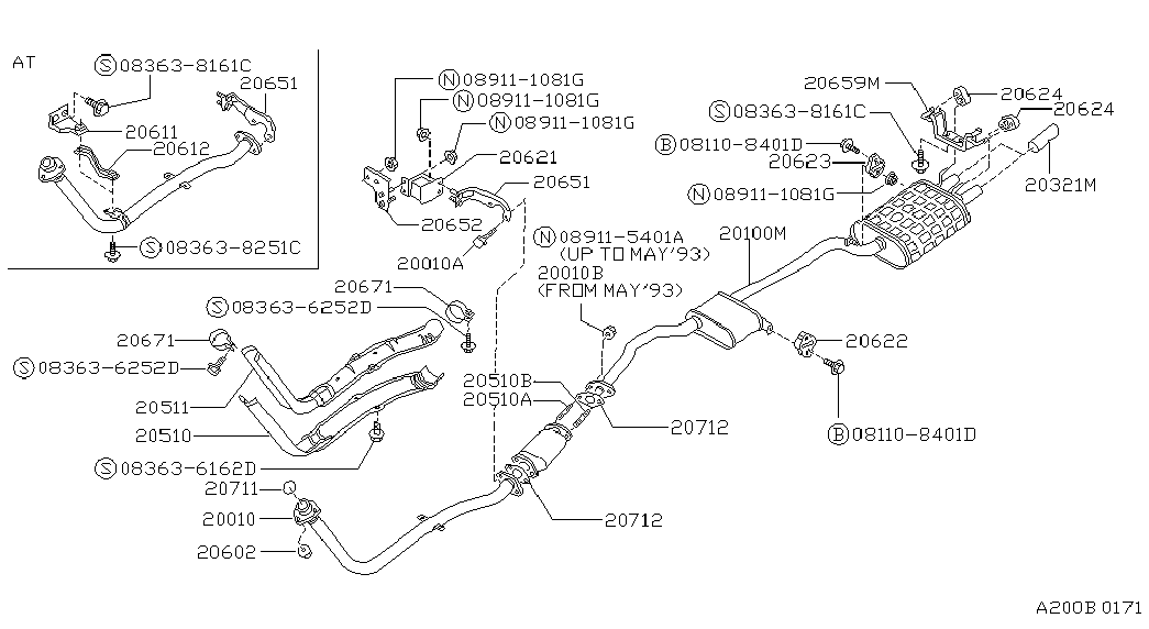 NISSAN 2065050A00 - Cuzinet, stabilizator aaoparts.ro