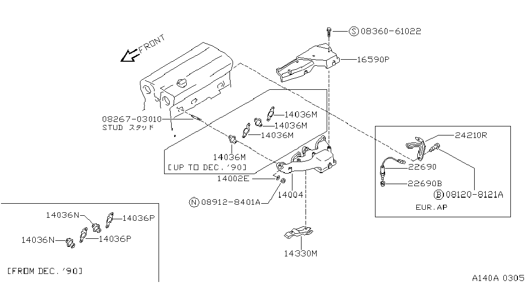 NISSAN 2269039F00 - Sonda Lambda aaoparts.ro