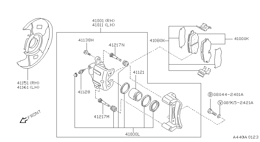 NISSAN 41120-71E26 - Set reparatie, etrier aaoparts.ro