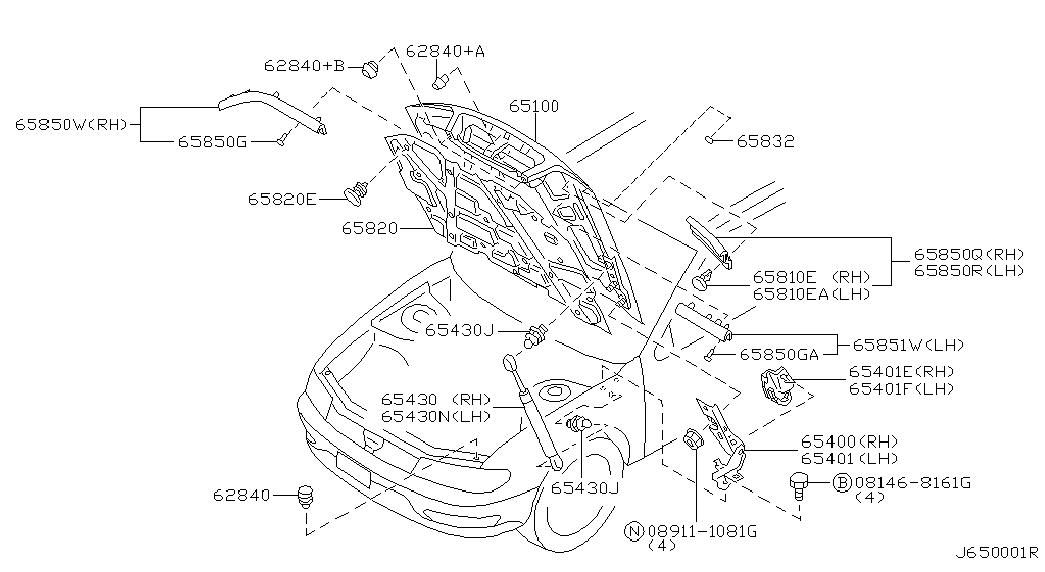 NISSAN 65822-01M00 - Tampon,compartiment motor aaoparts.ro