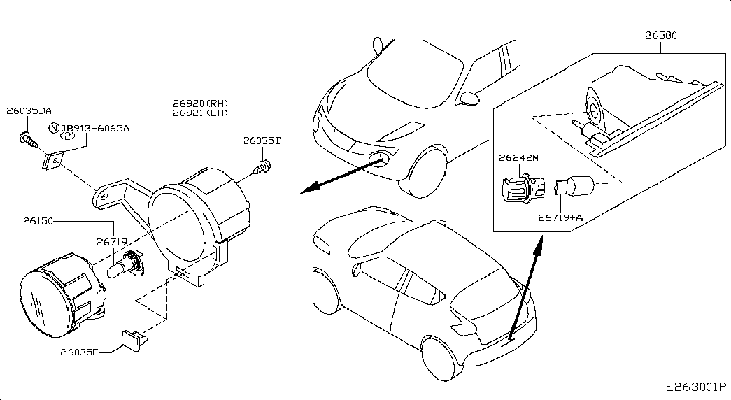 NISSAN 261508992B - Proiector ceata aaoparts.ro