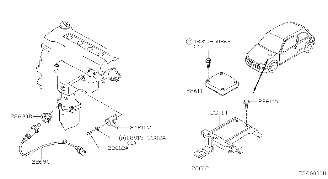 NISSAN 22690-99B00 - Sonda Lambda aaoparts.ro