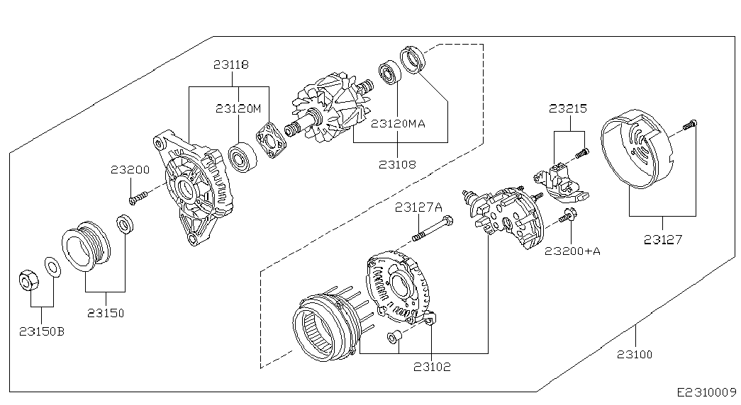 NISSAN 231005F600 - Generator / Alternator aaoparts.ro