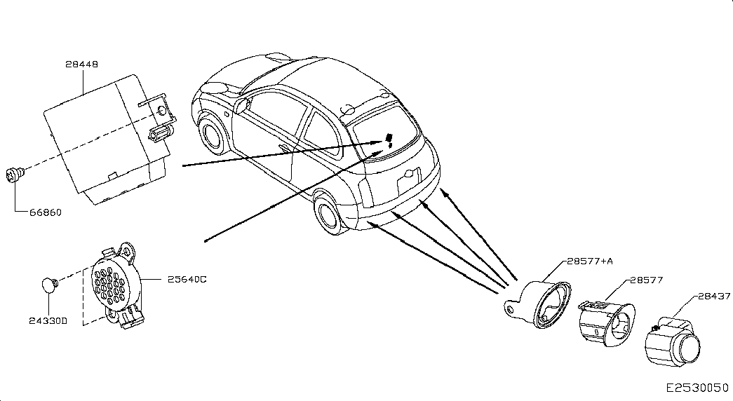 NISSAN 28438-BG00A - Sensor, ajutor parcare aaoparts.ro