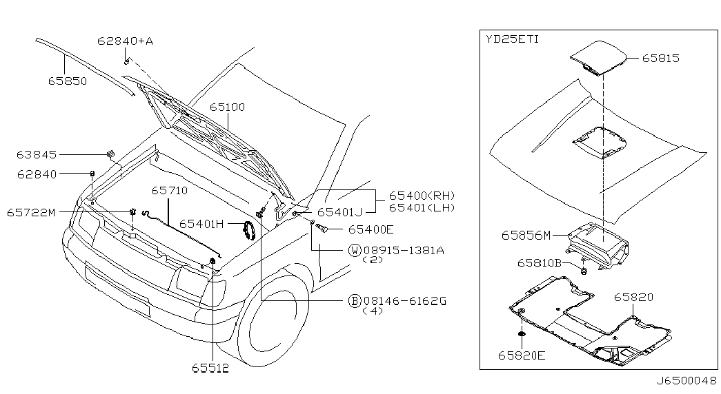 NISSAN 65822-01M00 - Tampon,compartiment motor aaoparts.ro