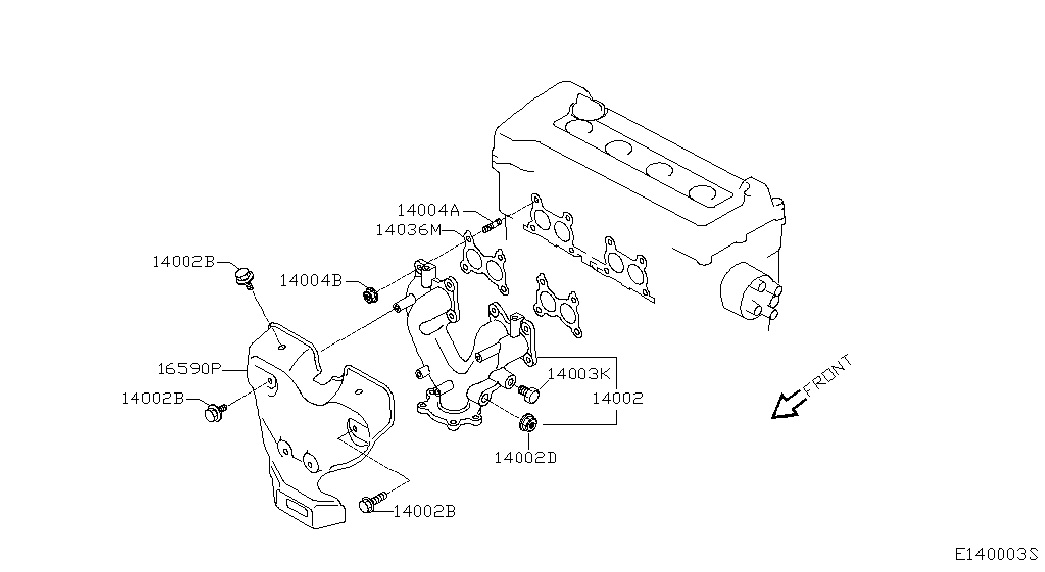 NISSAN 14036-71J05 - Garnitura, galerie evacuare aaoparts.ro