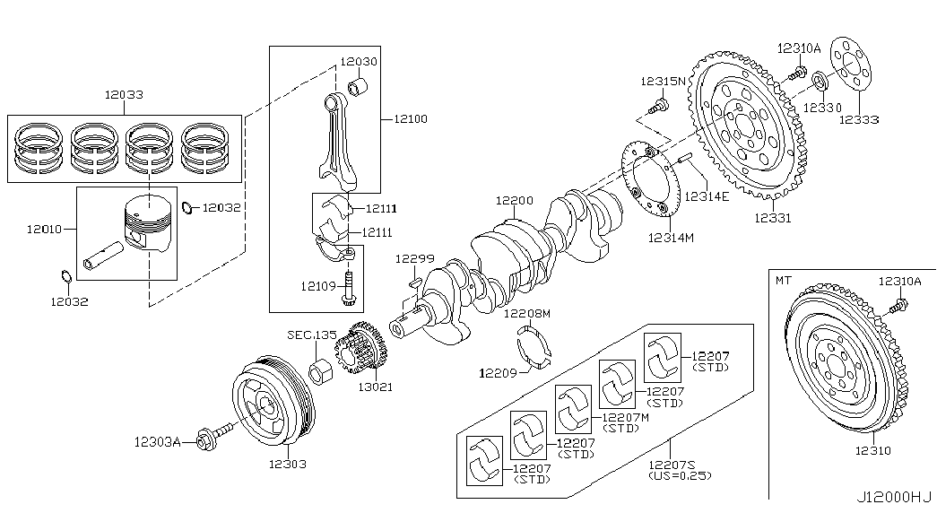 NISSAN 13021-6N200 - Chit lant de distributie aaoparts.ro