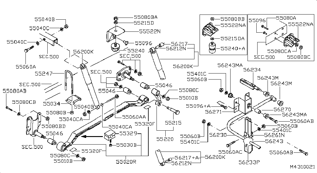 NISSAN 56244-9X50A - Cuzinet, stabilizator aaoparts.ro