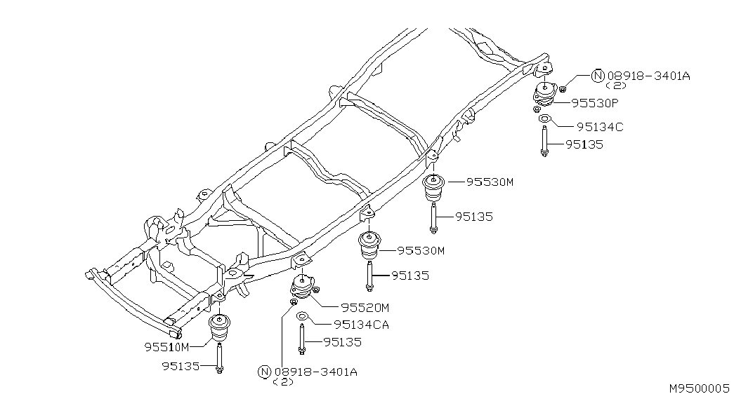Febest NM-R51M1 - Suport, ax aaoparts.ro