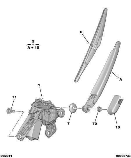 PEUGEOT 6429 Y4 - Brat stergator, parbriz aaoparts.ro