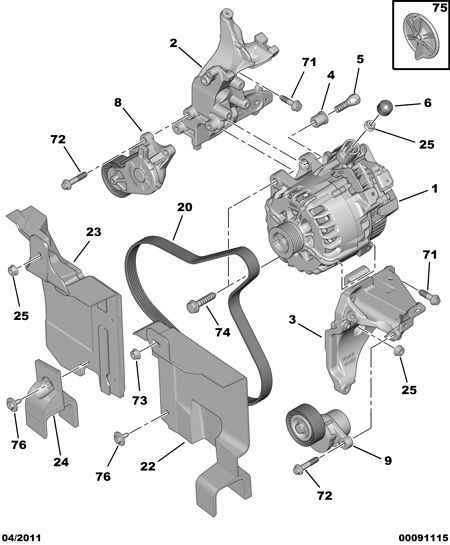 CITROËN 96 772 795 80 - Intinzator curea, curea distributie aaoparts.ro