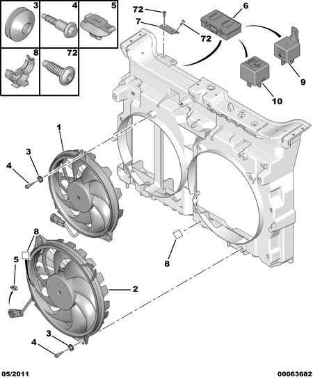 PSA 1253 Q7 - Ventilator, radiator aaoparts.ro