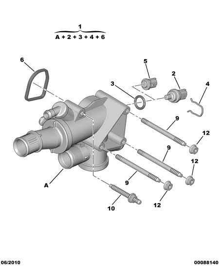 PEUGEOT 1340 75 - ENGINE WATER HOUSING SEAL aaoparts.ro