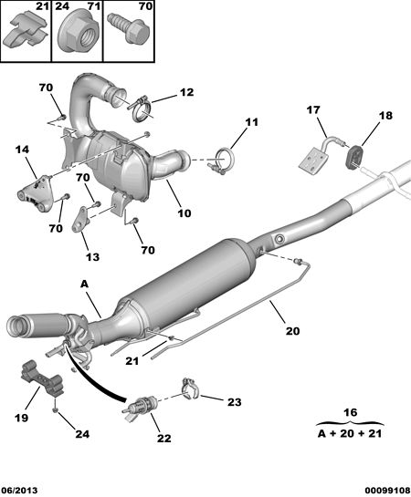 PEUGEOT 96 782 699 80 - EXHAUST SYSTEM FIXING CLAMP aaoparts.ro