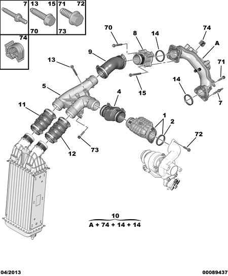 CITROËN/PEUGEOT 96 769 949 80 - Furtun aer supraalimentare aaoparts.ro