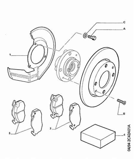 PEUGEOT 4250-69 - Set placute frana,frana disc aaoparts.ro