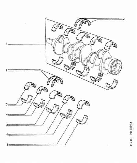 PSA 0113 57 - Set rulemt arbore cotit aaoparts.ro
