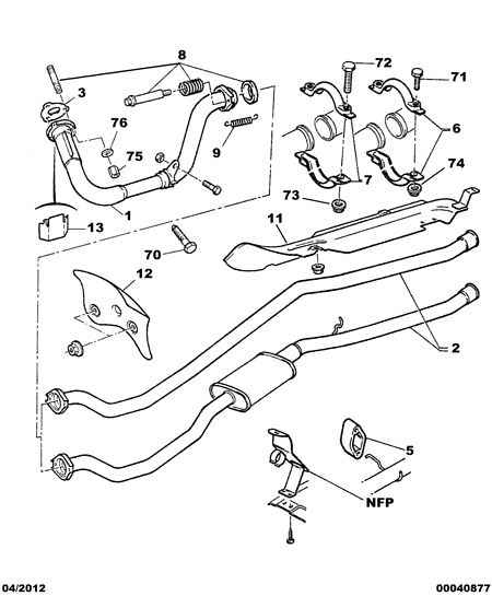 CITROËN 1713.54 - Conector teava, sistem de esapament aaoparts.ro