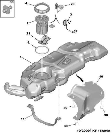 PEUGEOT 1536 89 - Bandou de fixare, rezervor combustibil aaoparts.ro