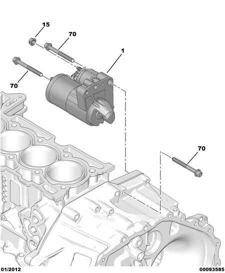 PEUGEOT V7 645 590 80 - Starter aaoparts.ro