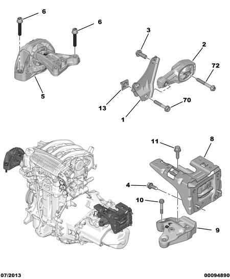PSA 1806 A6 - Suport motor aaoparts.ro
