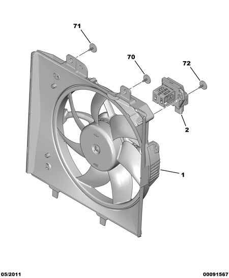 DS 96 752 809 80 - Ventilator, radiator aaoparts.ro