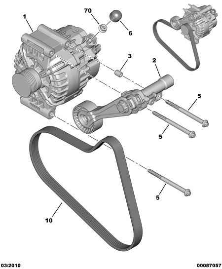 CITROËN 5751.E7 - Intinzator curea, curea distributie aaoparts.ro