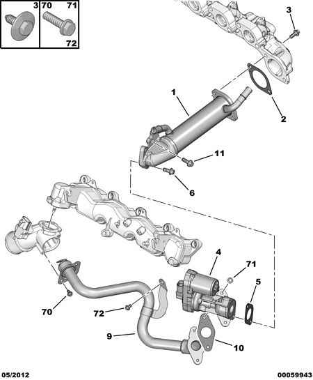 PEUGEOT 1618 HQ - Supapa EGR aaoparts.ro