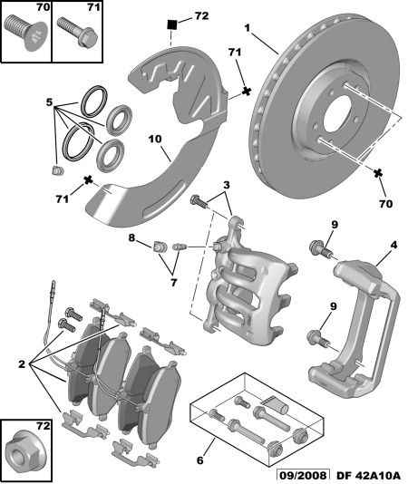 PEUGEOT 4253-48 - Set placute frana,frana disc aaoparts.ro