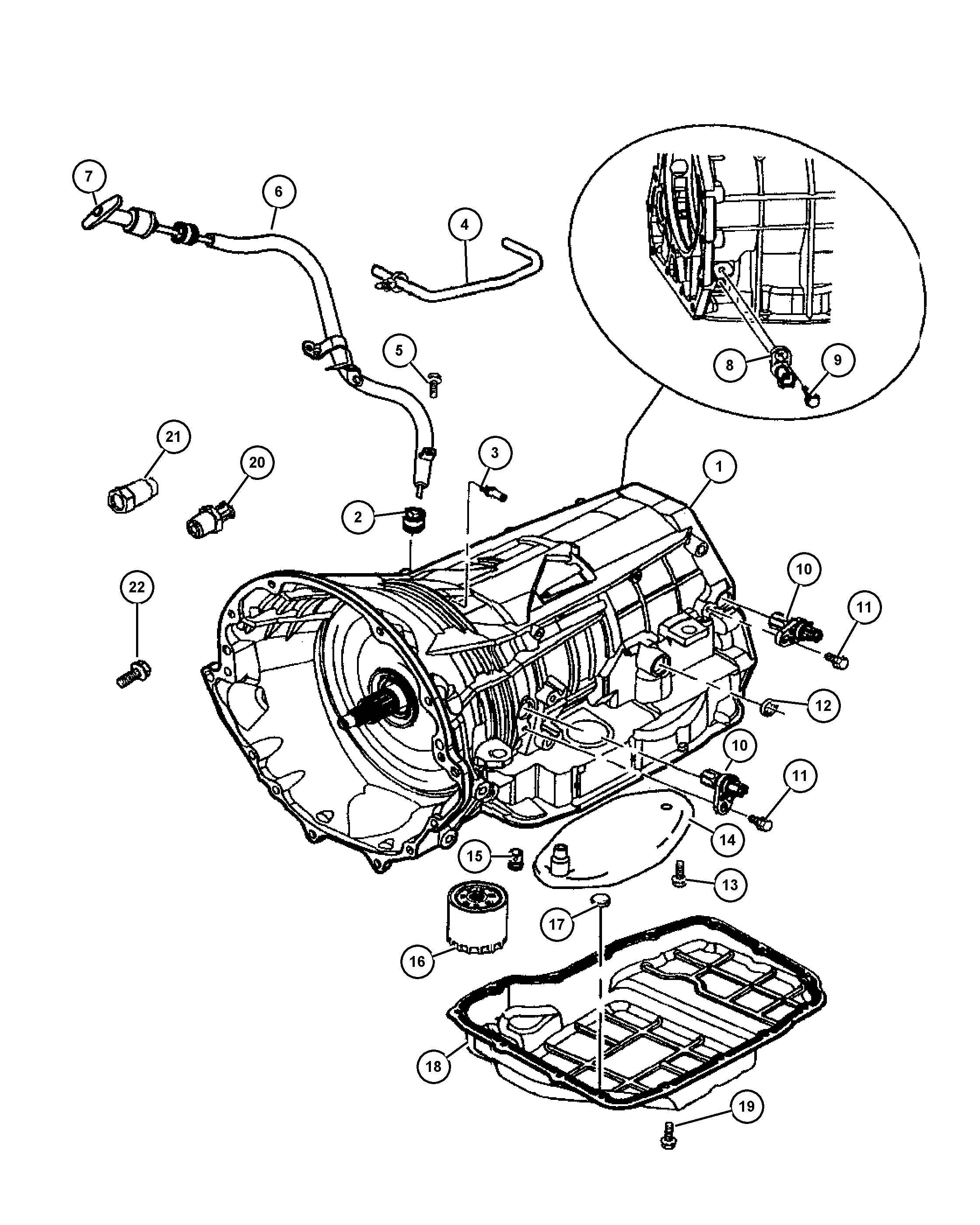 Chrysler 5015 267AC - Filtru hidraulic, cutie de viteze automata aaoparts.ro