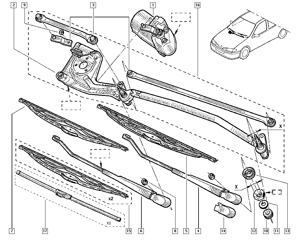 RENAULT 77 11 172 853 - Lamela stergator aaoparts.ro