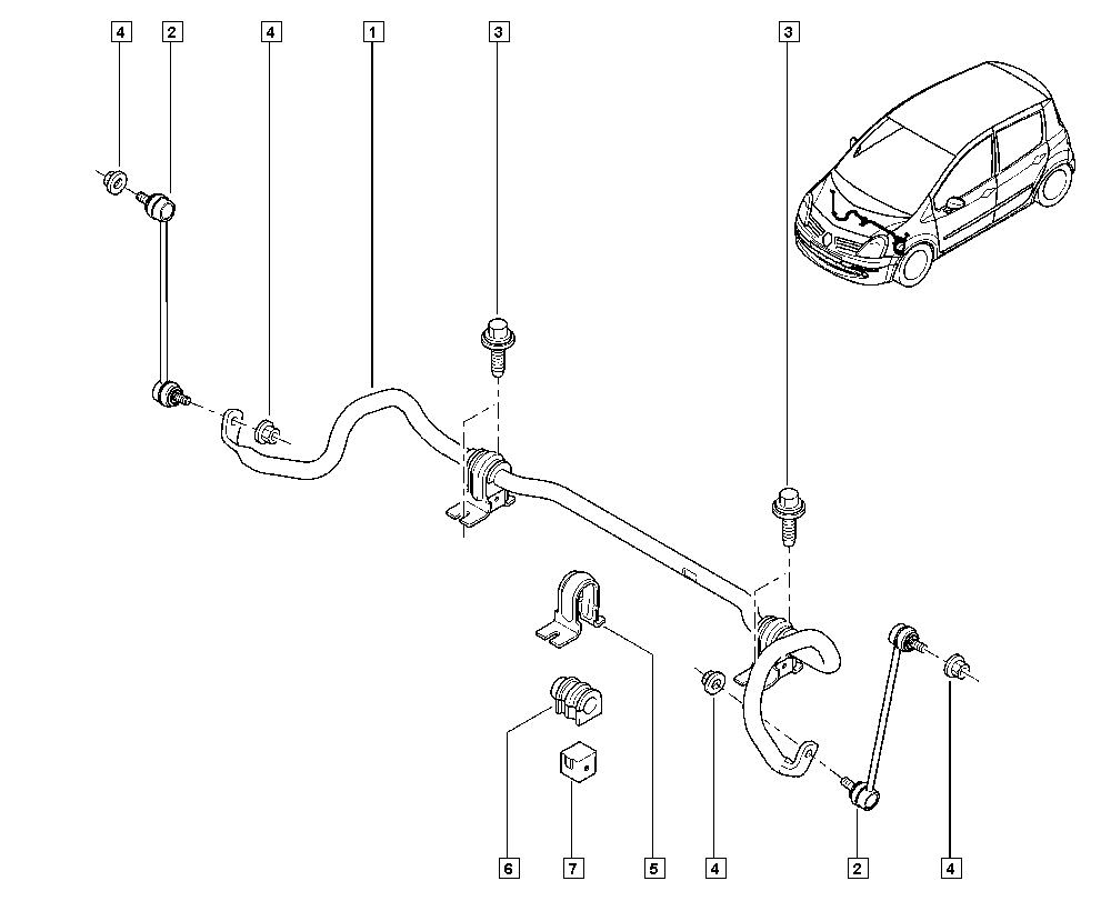 RENAULT 7701059672 - Cuzinet, stabilizator aaoparts.ro