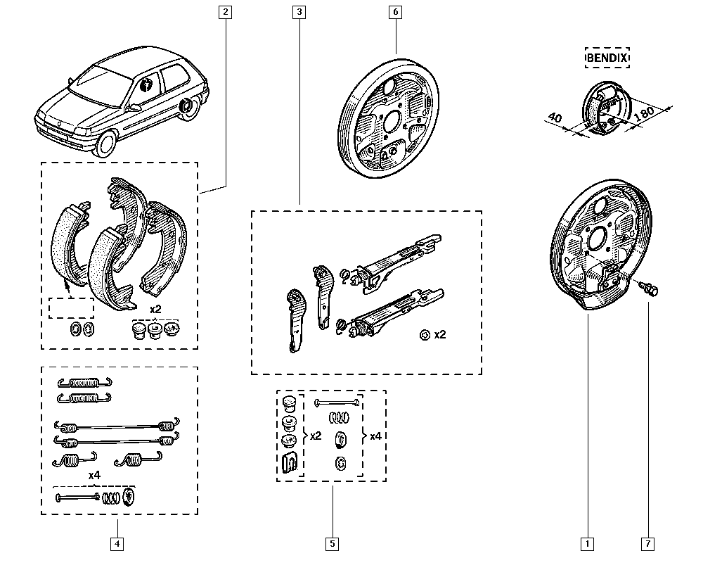 RENAULT 7701204268 - Set saboti frana aaoparts.ro