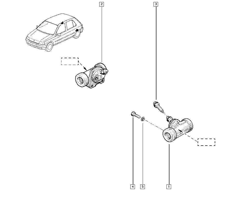 RENAULT 7701039394 - Cilindru receptor frana aaoparts.ro