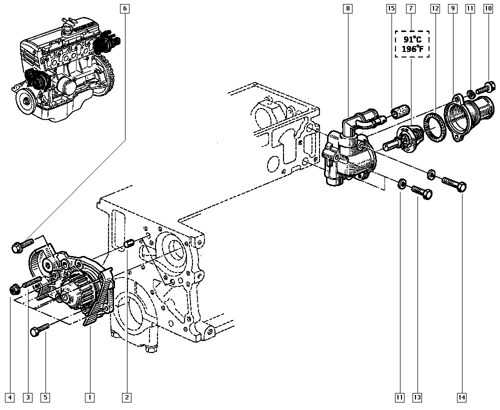 RENAULT TRUCKS 77 00 736 091 - Pompa apa aaoparts.ro