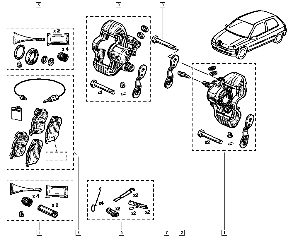 RENAULT 7711130034 - Set placute frana,frana disc aaoparts.ro