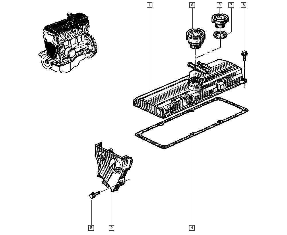 DACIA 77 01 471 719 - Garnitura, capac supape aaoparts.ro