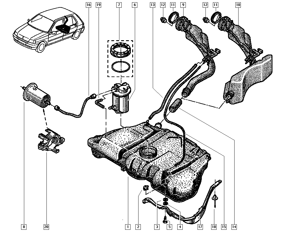 RENAULT 77 00 845 961 - Filtru combustibil aaoparts.ro