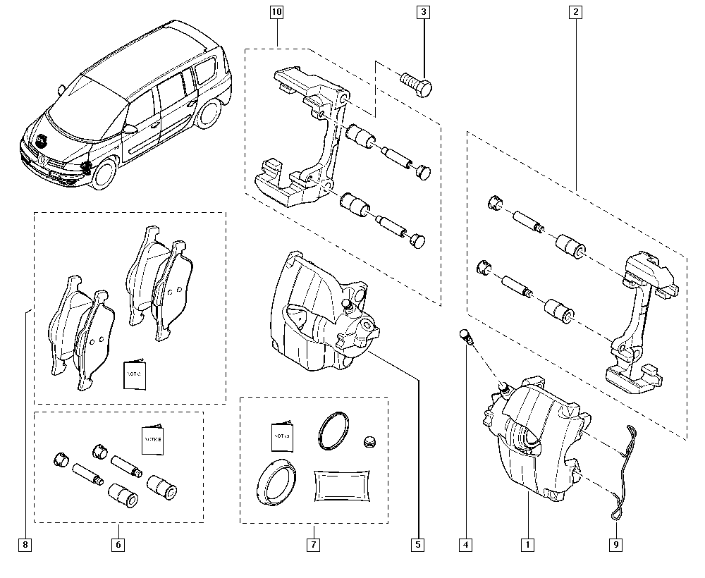 RENAULT 7701049762 - Etrier frana aaoparts.ro