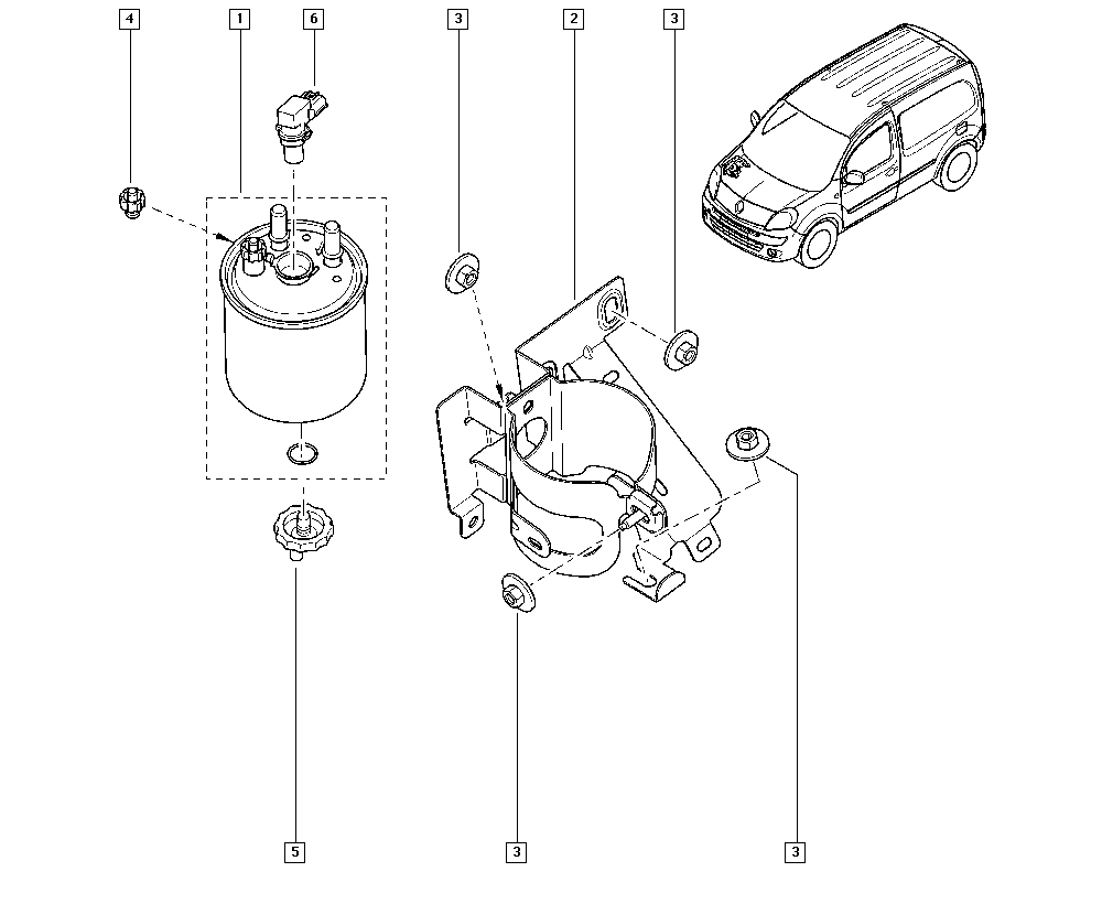 RENAULT 16 40 011 37R - Filtru combustibil aaoparts.ro