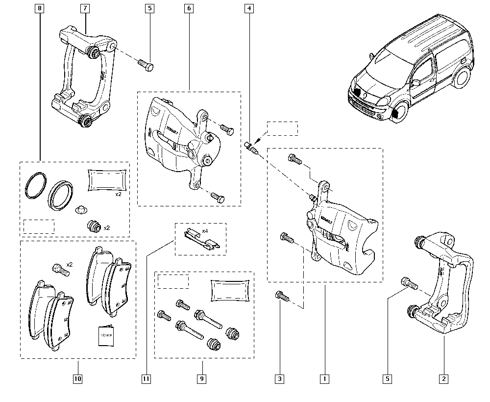 RENAULT 410010823R - Etrier frana aaoparts.ro