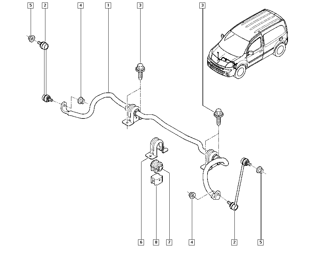 RENAULT 82 00 669 065 - Brat / bieleta suspensie, stabilizator aaoparts.ro
