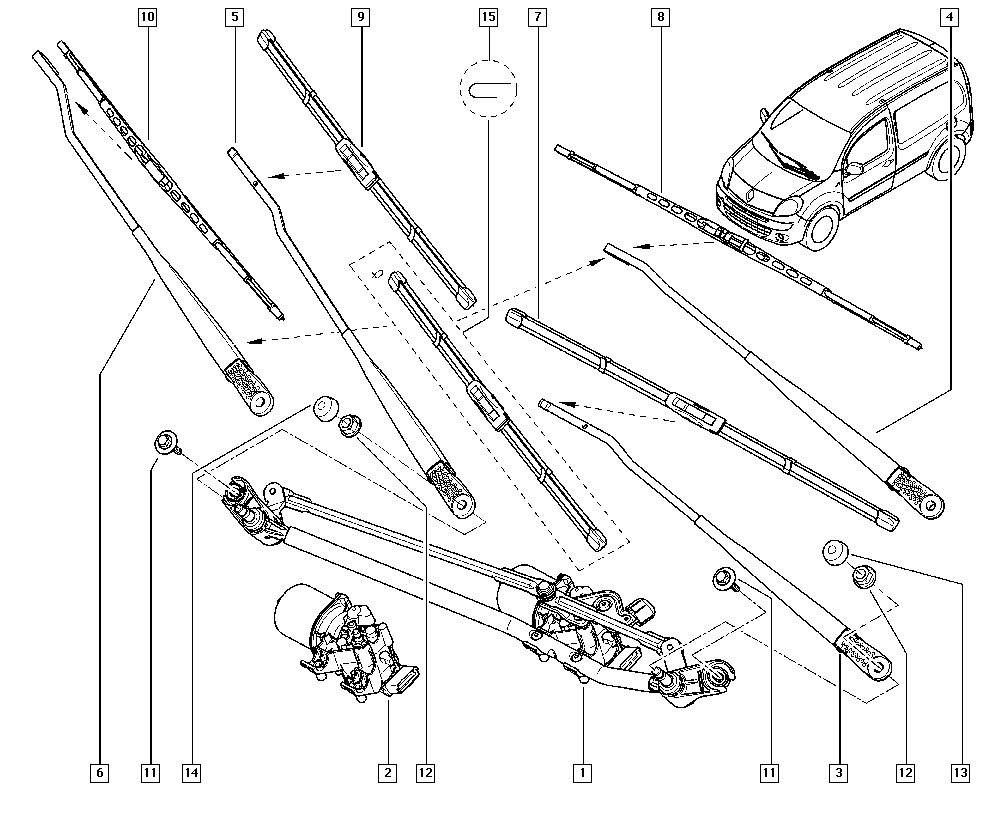 RENAULT 288909916R - Lamela stergator aaoparts.ro