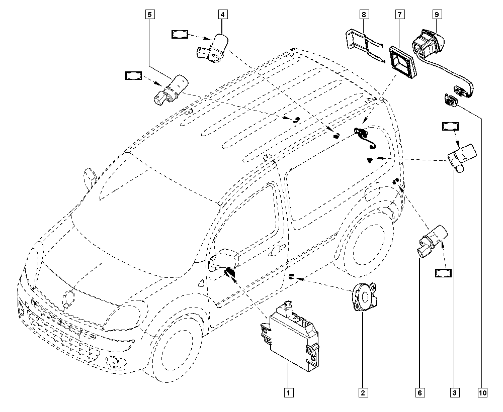 RENAULT 2844 230 20R - Sensor, ajutor parcare aaoparts.ro