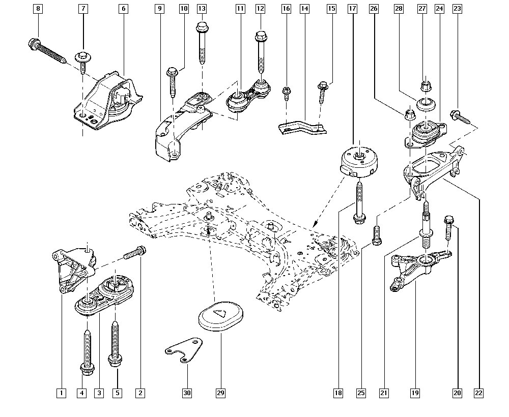 RENAULT 8200103263 - Suport motor aaoparts.ro